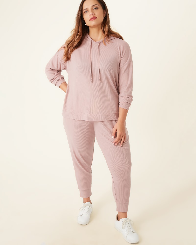 Plus size model with hourglass body shape wearing Lenore Jogger by Hiatus | Dia&Co | dia_product_style_image_id:175867